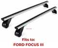 FABBRI roof rack for Ford Focus Mk Iii Estate 5 Door 2011 2018 Normal Roof Aluminium Aero Bars
