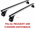 FABBRI roof rack for Peugeot 408 Hatchback 5 Door 2022 Present Normal Roof Aluminium Aero Bars