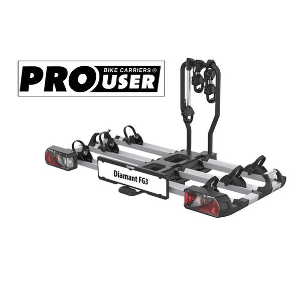 Pro-User Diamant FG3 – Towbar Bike Carrier, 3 Bikes (E-Bike)