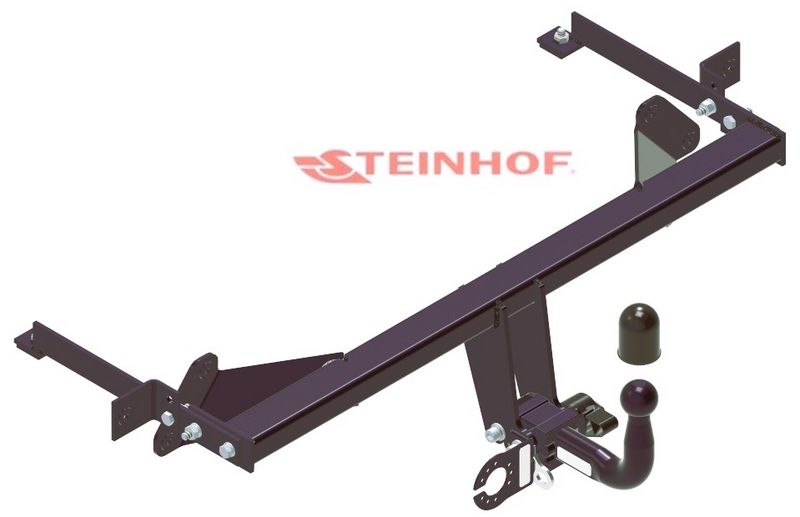STEINHOF Tow Bar fits FIAT 500 L 2012-2017 – Semi-automatic detachable swan neck [F-085]