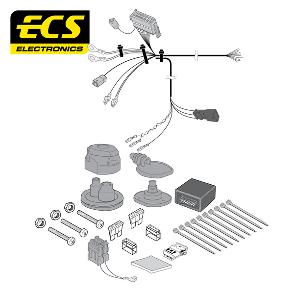 ECS 13-pin Towbar Wiring Kit – Audi A6 2004–2011 [AU030D1U]