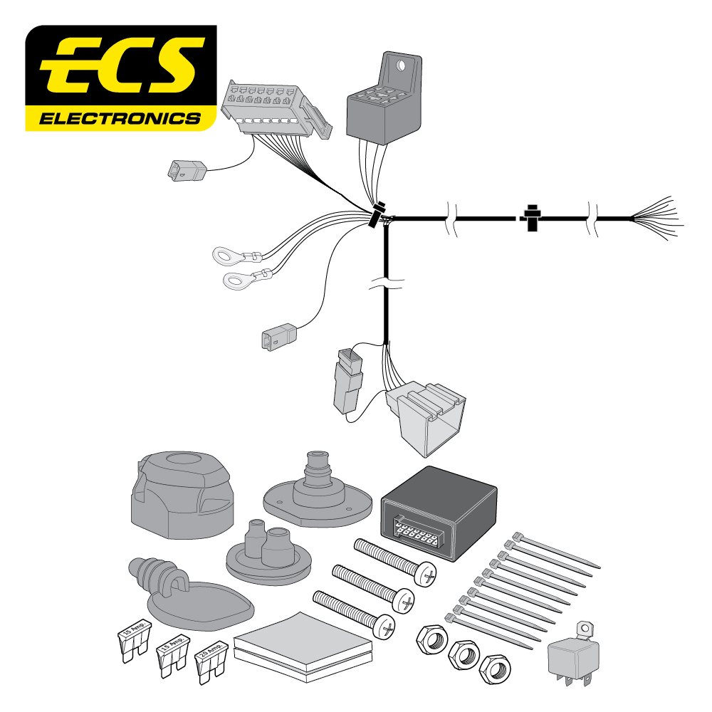 ECS 13-pin Towbar Wiring Kit – Audi Q3 2011–2018 [AU040D1U]
