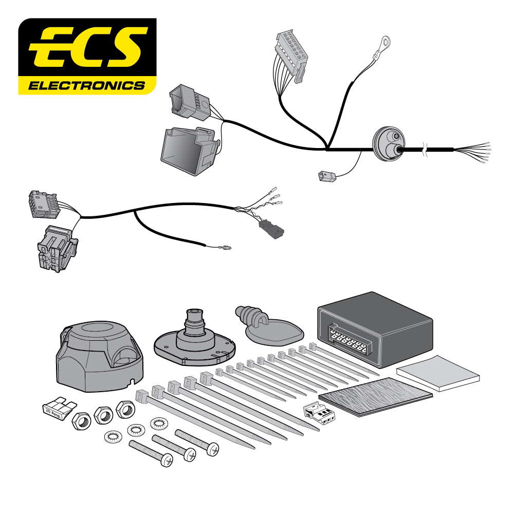 ECS 7-pin Towbar Wiring Kit – Audi / VW (multi-fit) 2014–2023 [AU06807MU]