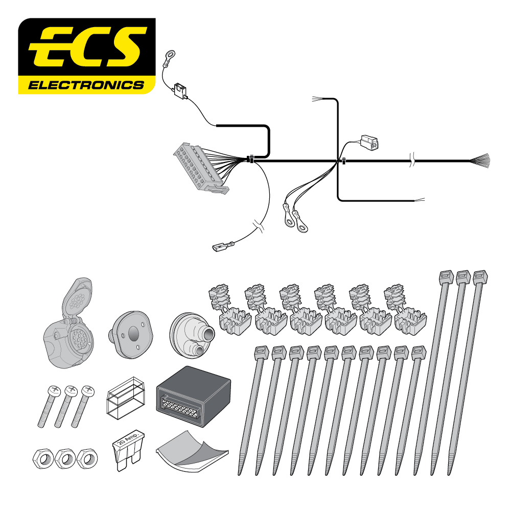 ECS 13-pin Towbar Wiring Kit – BMW 5 Series 1996–1999 [BW016D1U]