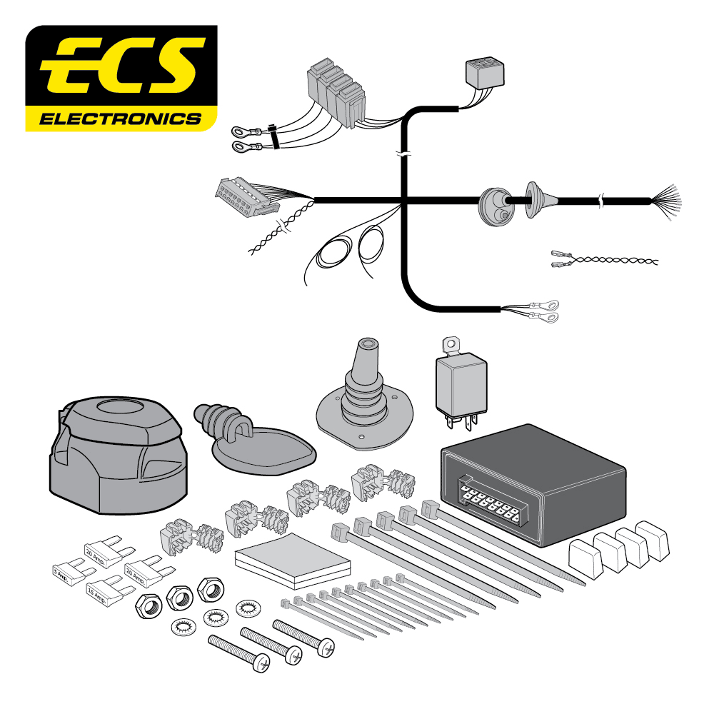 ECS 13-pin Towbar Wiring Kit – BMW 1 Series / 2 Series / 3 Series +8 more 2013+ [BW02813U]