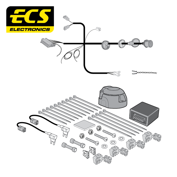 ECS 13-pin Towbar Wiring Kit – BMW i4 / iX3 2021+ [BW03313U]