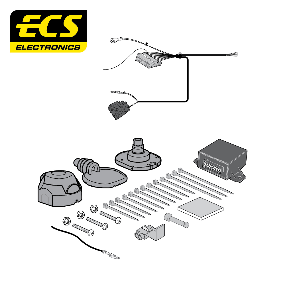 ECS 7-pin Towbar Wiring Kit – Citroën / Peugeot (multi-fit) 2013+ [CT052B1U]