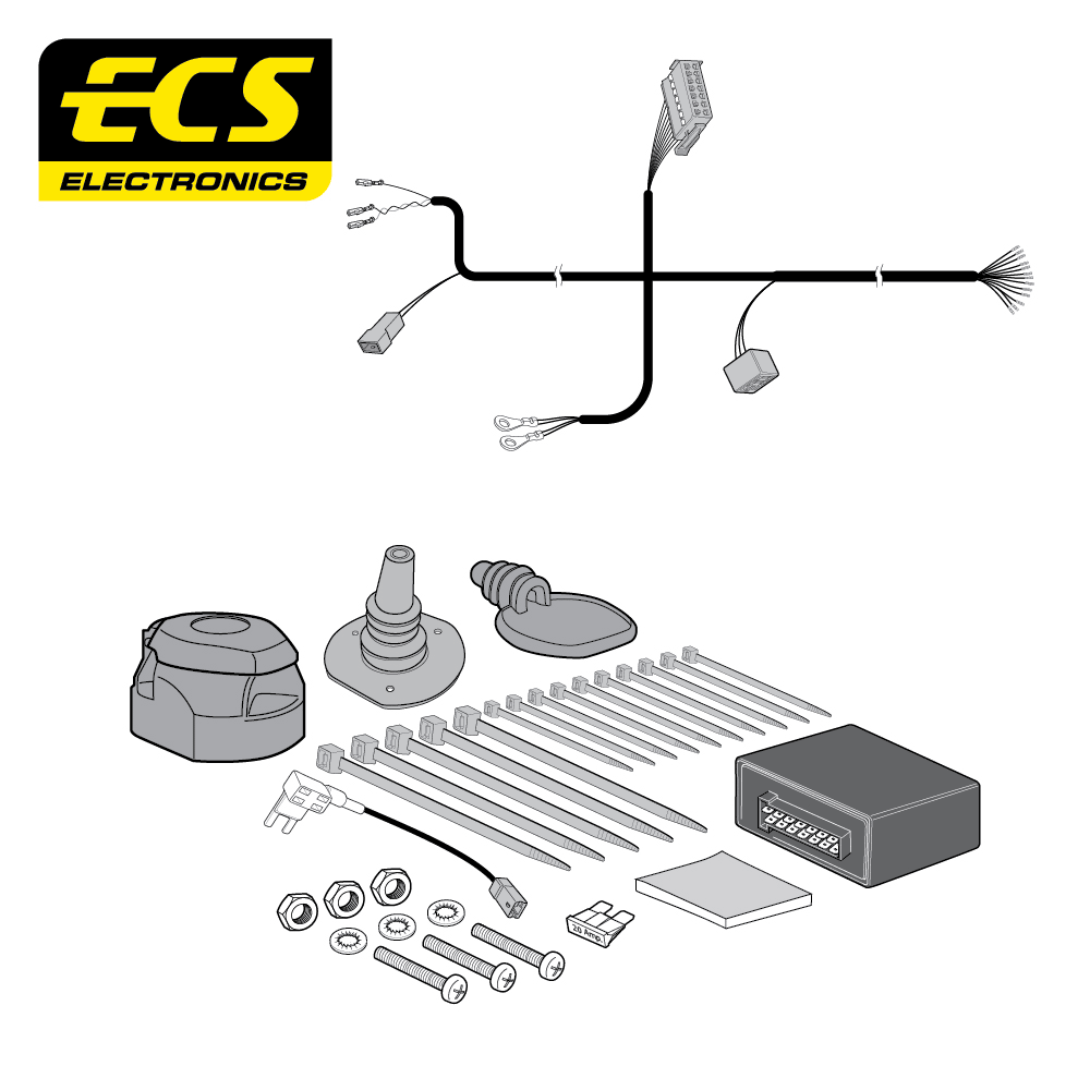 ECS 13-pin Towbar Wiring Kit – Citroën / Vauxhall (multi-fit) 2017–2024 [CT06113MU]
