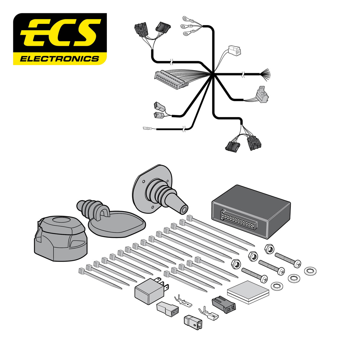 ECS 13-pin Towbar Wiring Kit – Citroën C3 Aircross / E-C3 Aircross 2024+ [CT06313U]