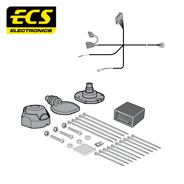ECS 7-pin Towbar Wiring Kit – Citroën / DS / Jeep / Peugeot +1 (multi-fit) 2021+ [DS00107MU]