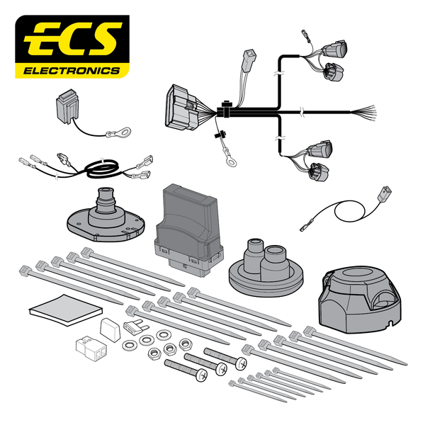 ECS 7-pin Towbar Wiring Kit – Citroën / Fiat / Peugeot / Toyota +1 (multi-fit) 2011+ [FI05307MU]