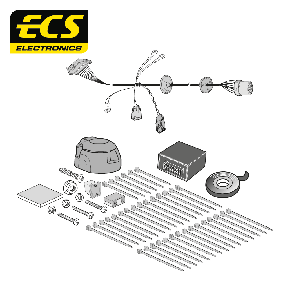 ECS 13-pin Towbar Wiring Kit – Ford E-Transit / Transit 2016–2024 [FR083H1U]
