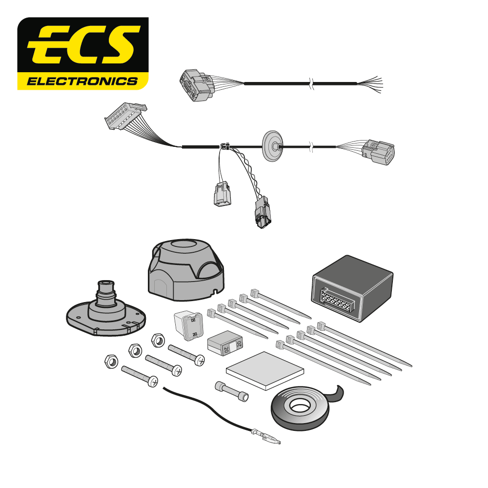 ECS 7-pin Towbar Wiring Kit – Ford Transit 2016–2024 [FR096B1U]