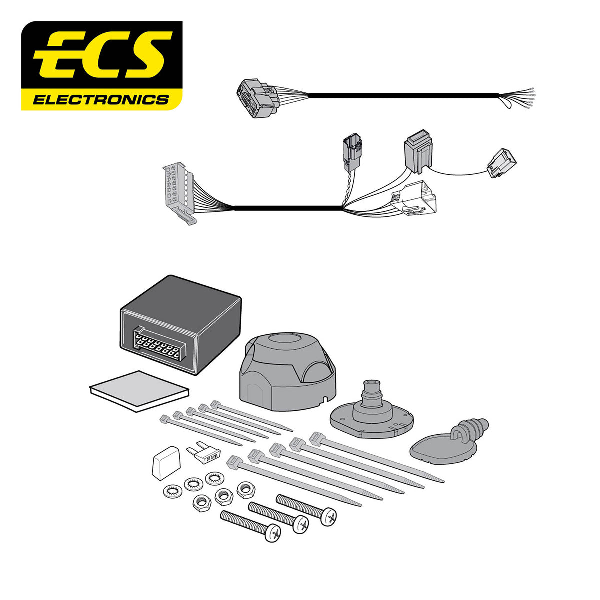 ECS 7-pin Towbar Wiring Kit – Ford / VW (multi-fit) 2023+ [FR11707MU]