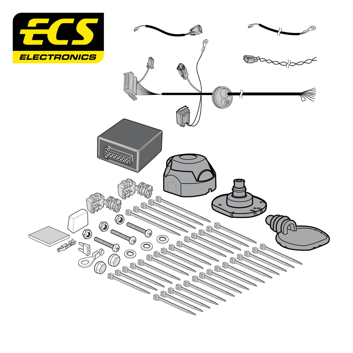 ECS 7-pin Towbar Wiring Kit – Ford E-Transit / Transit 2024+ [FR12207U]