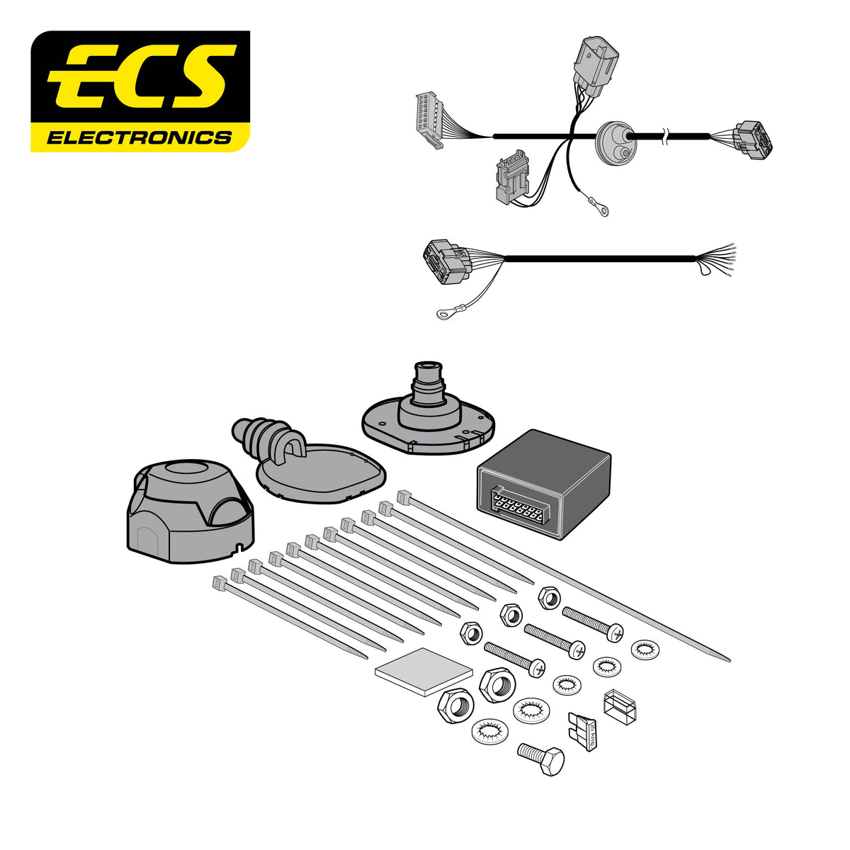 ECS 7-pin Towbar Wiring Kit – Ford E-Transit / Transit 2025+ [FR12807U]