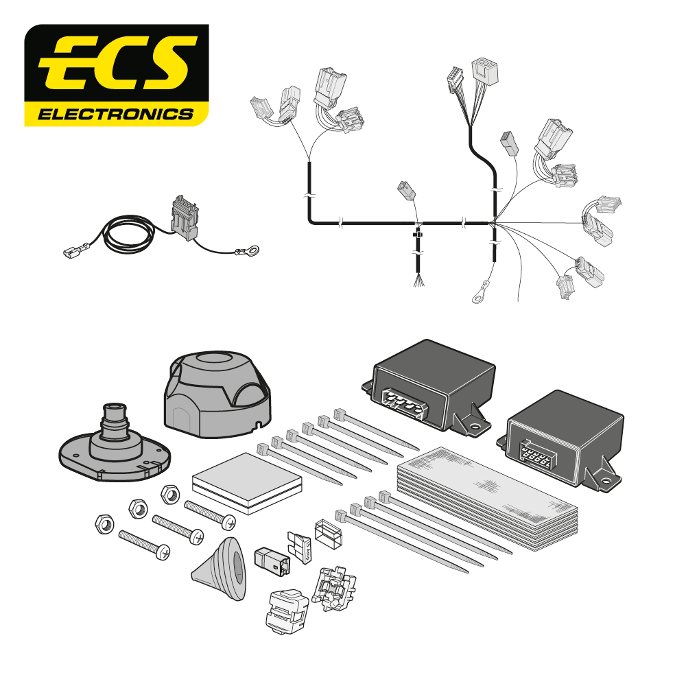 ECS 7-pin Towbar Wiring Kit – Honda FR-V 2007–2012 [HN216BEU]