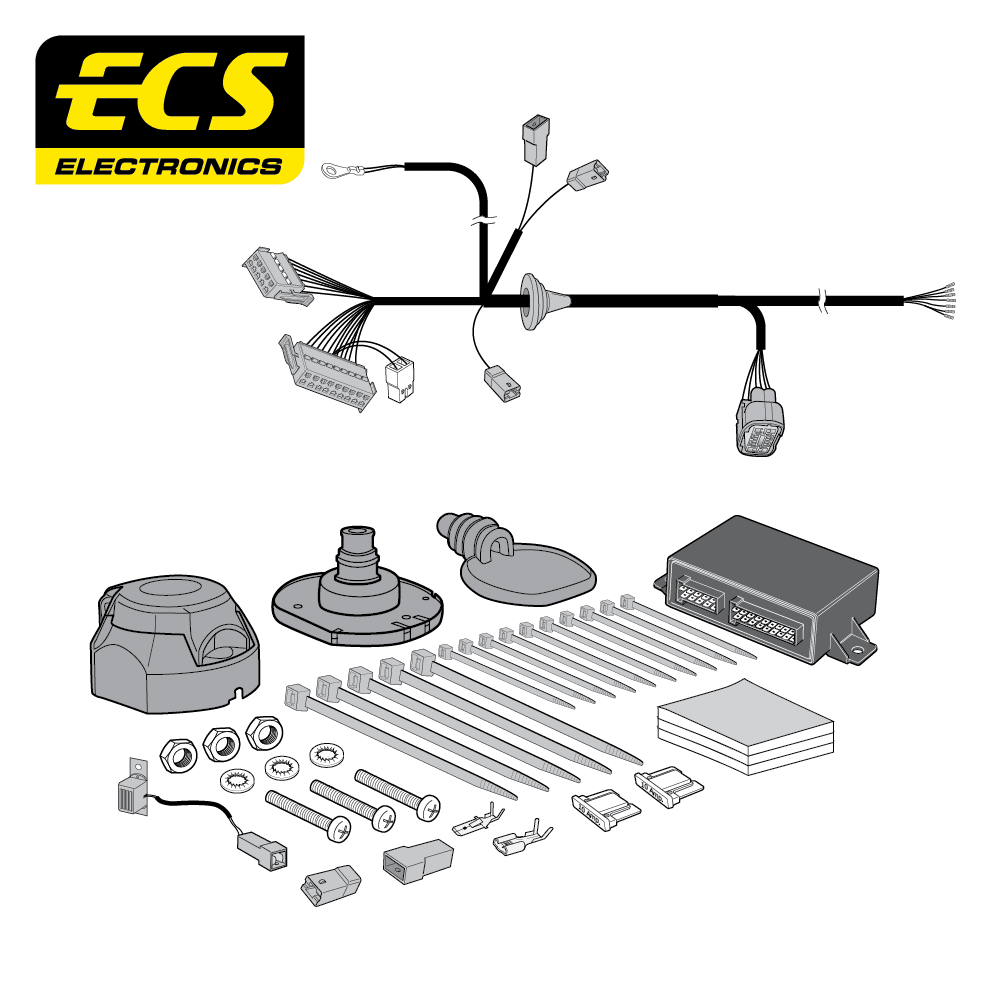 ECS 7-pin Towbar Wiring Kit – Hyundai Grand Santa Fe / Santa Fe 2012–2018 [HY09507U]
