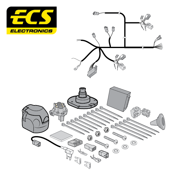 ECS 7-pin Towbar Wiring Kit – Hyundai / Kia (multi-fit) 2010+ [HY12207MU]