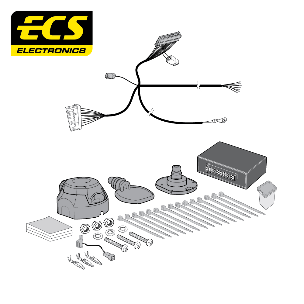 ECS 7-pin Towbar Wiring Kit – Hyundai Santa Fe 2018–2024 [HY12607U]