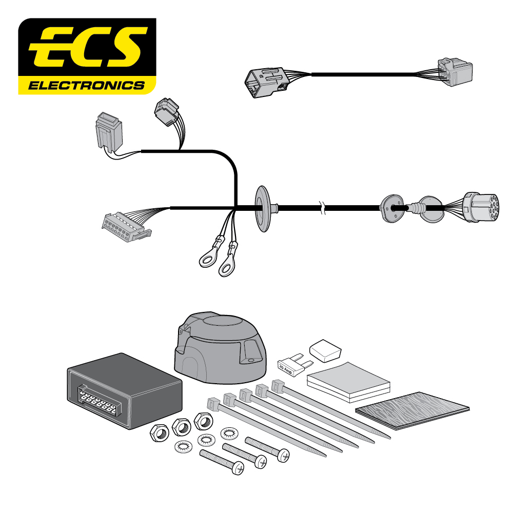 ECS 13-pin Towbar Wiring Kit – Jaguar F-Pace / XE / XF 2015–2017 [JG00613U]