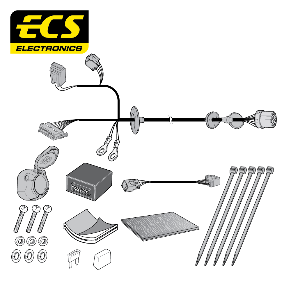 ECS 13-pin Towbar Wiring Kit – Jaguar / Land Rover (multi-fit) 2017–2020 [JG00713MU]