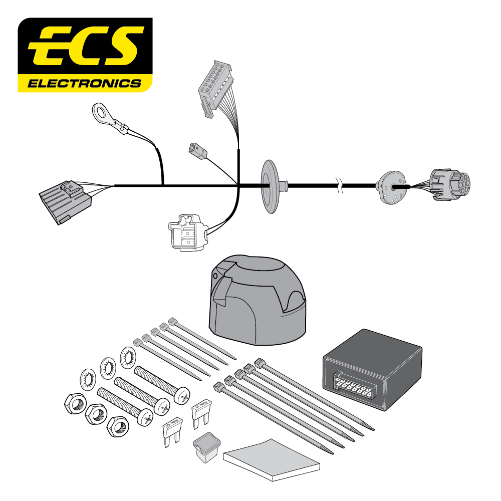ECS 7-pin Towbar Wiring Kit – Jaguar XE 2019–2020 [JG01107U]