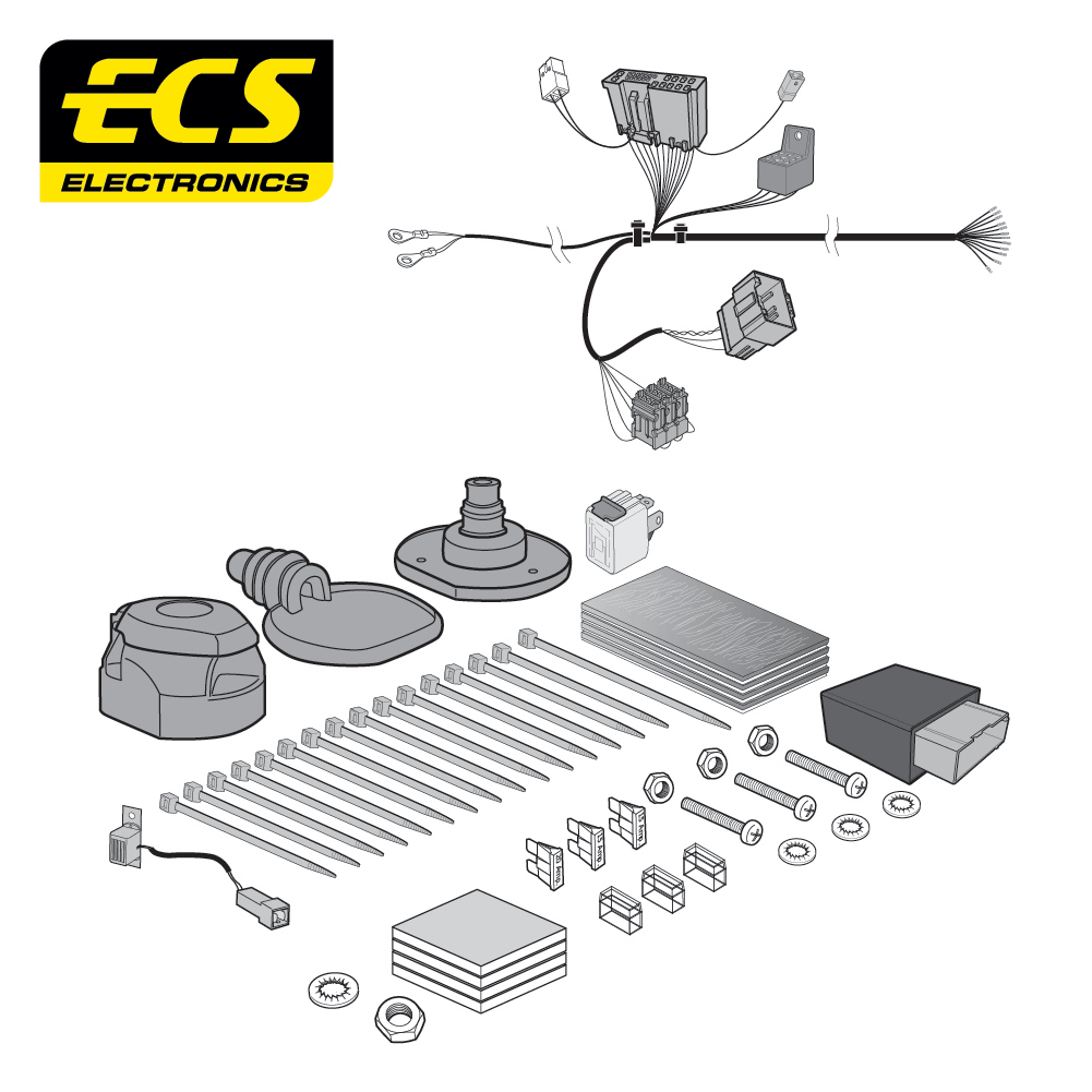 ECS 13-pin Towbar Wiring Kit – Hyundai / Kia (multi-fit) 2020+ [KI13613MU]