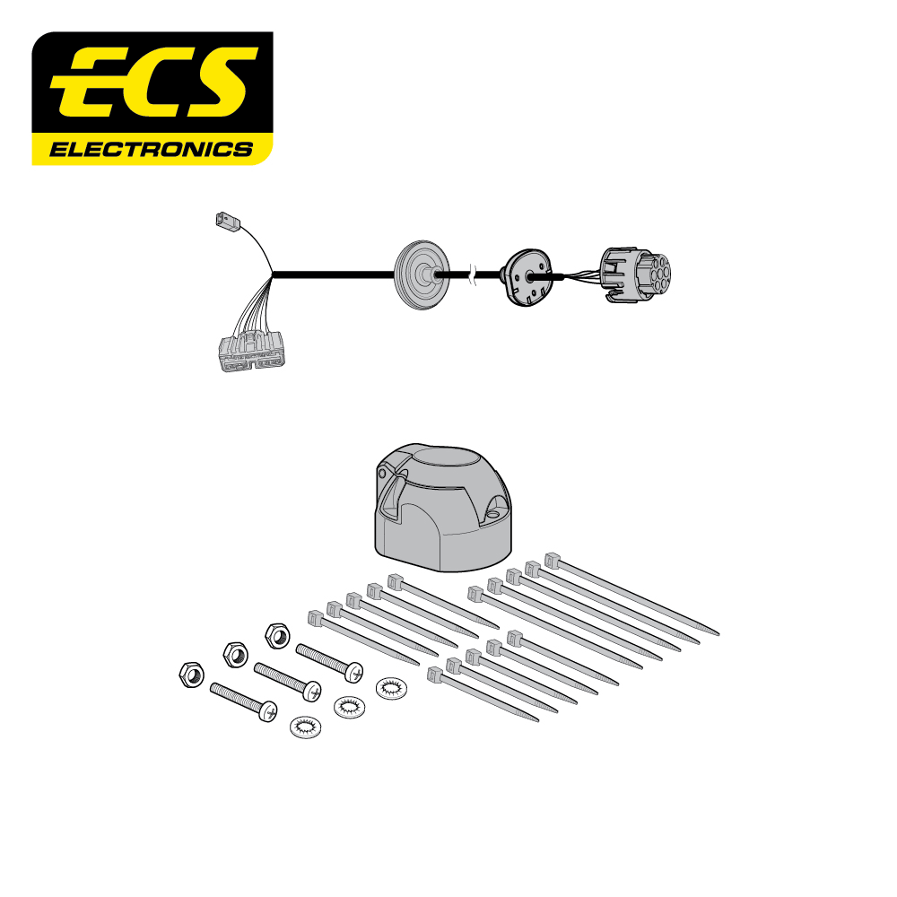 ECS 7-pin Towbar Wiring Kit – Land Rover Discovery Sport 2015–2019 [LR01307U]
