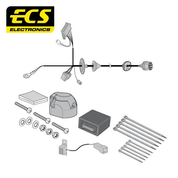 ECS 7-pin Towbar Wiring Kit – Jaguar / Land Rover / Range Rover (multi-fit) 2021+ [LR02907MU]