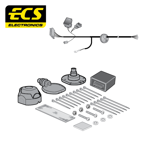 ECS 7-pin Towbar Wiring Kit – Mercedes-Benz EQV / eVito / V Class +1 more 2014–2024 [MB09107U]