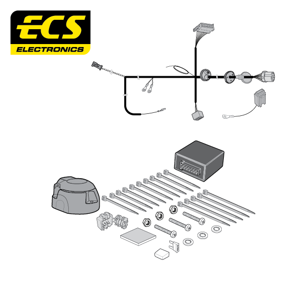 ECS 13-pin Towbar Wiring Kit – Mercedes-Benz A Class / B Class 2004–2012 [MB09613U]