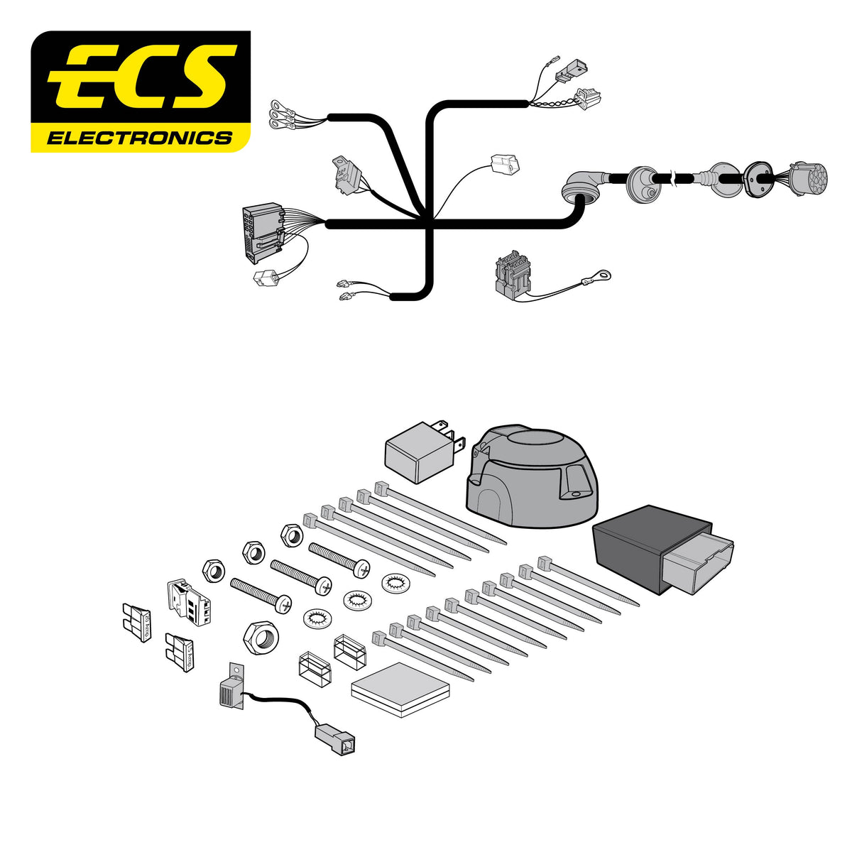 ECS 13-pin Towbar Wiring Kit – Mercedes-Benz C Class / CLE / E Class +1 more 2021+ [MB10813U]