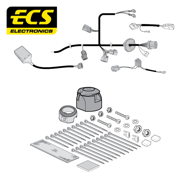 ECS 13-pin Towbar Wiring Kit – Fiat / Mitsubishi (multi-fit) 2010+ [MT14813MU]