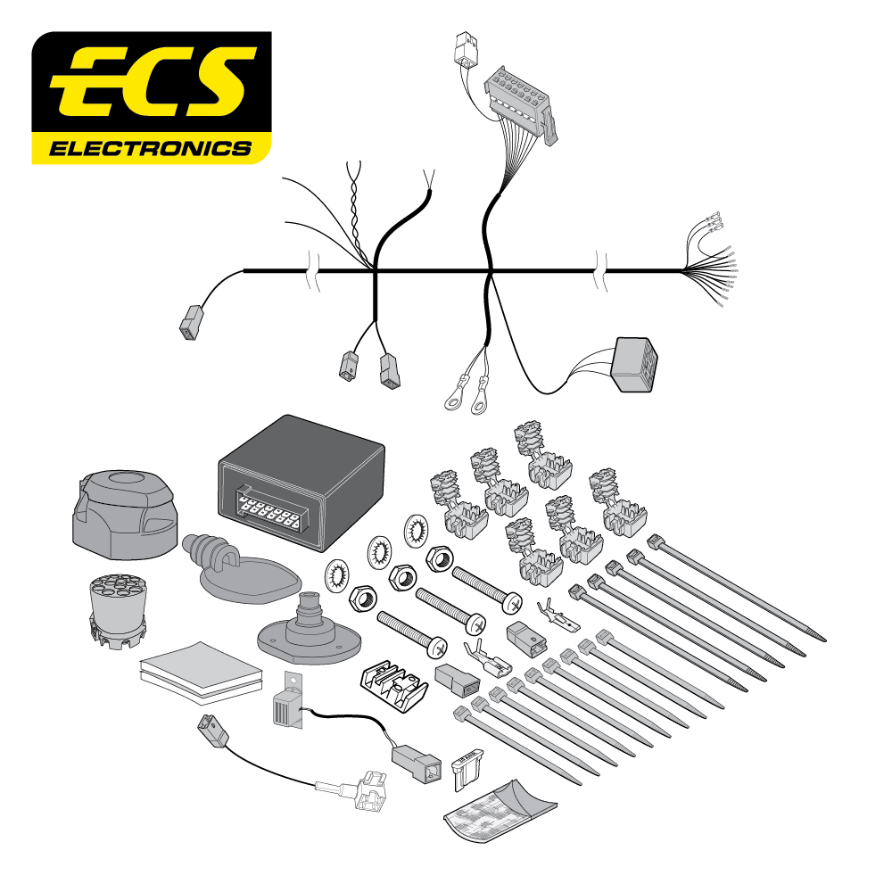 ECS 13-pin Towbar Wiring Kit – Mazda 3 / 6 / CX-5 2012+ [MZ15313U]