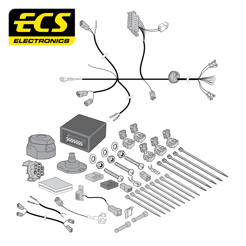 ECS 7-pin Towbar Wiring Kit – Mazda 2 / CX-3 2015+ [MZ15607U]