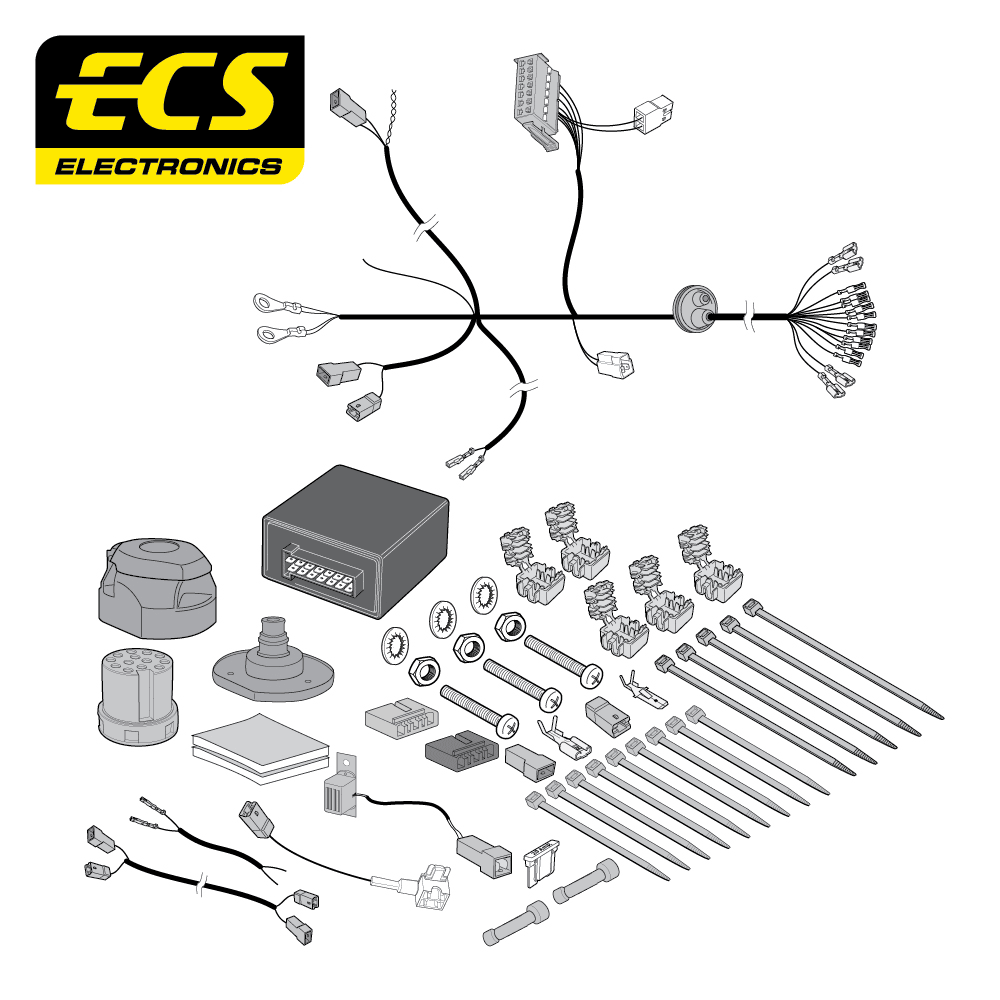 ECS 13-pin Towbar Wiring Kit – Mazda 2 / CX-3 2015+ [MZ15613U]