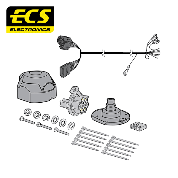 ECS 7-pin Towbar Wiring Kit – Nissan / Renault / Vauxhall (multi-fit) 2014–2024 [NI14707MU]