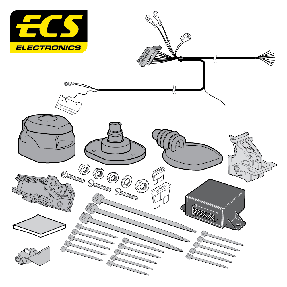 ECS 13-pin Towbar Wiring Kit – Peugeot 2008 / 208 2011–2019 [PE064D1U]