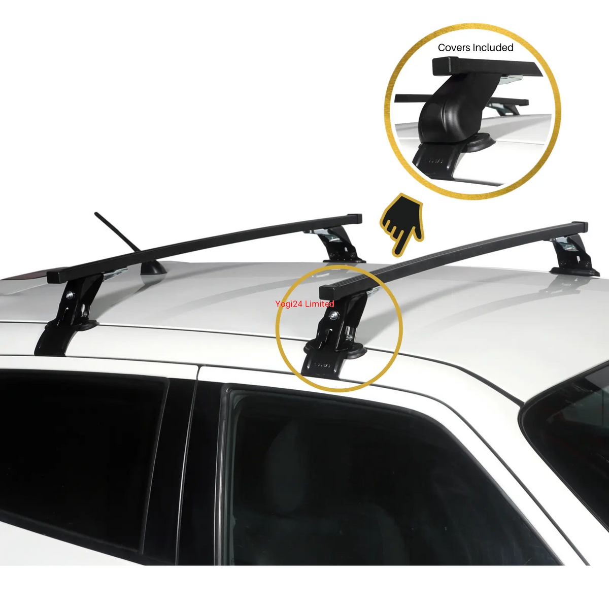 FABBRI Roof Rack fits SKODA Kodiaq SUV 5-door 2017-2024 (normal roof) – Steel bars 124 cm
