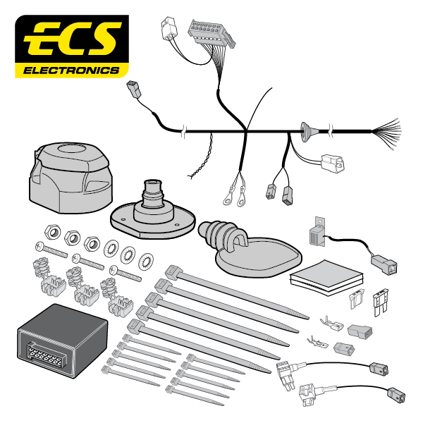 ECS 13-pin Towbar Wiring Kit – KG Mobility / SsangYong (multi-fit) 2019+ [SY02213U]