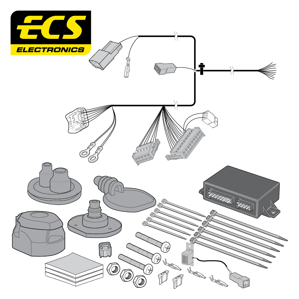 ECS 13-pin Towbar Wiring Kit – Toyota RAV4 2013–2018 [TO223DHU]