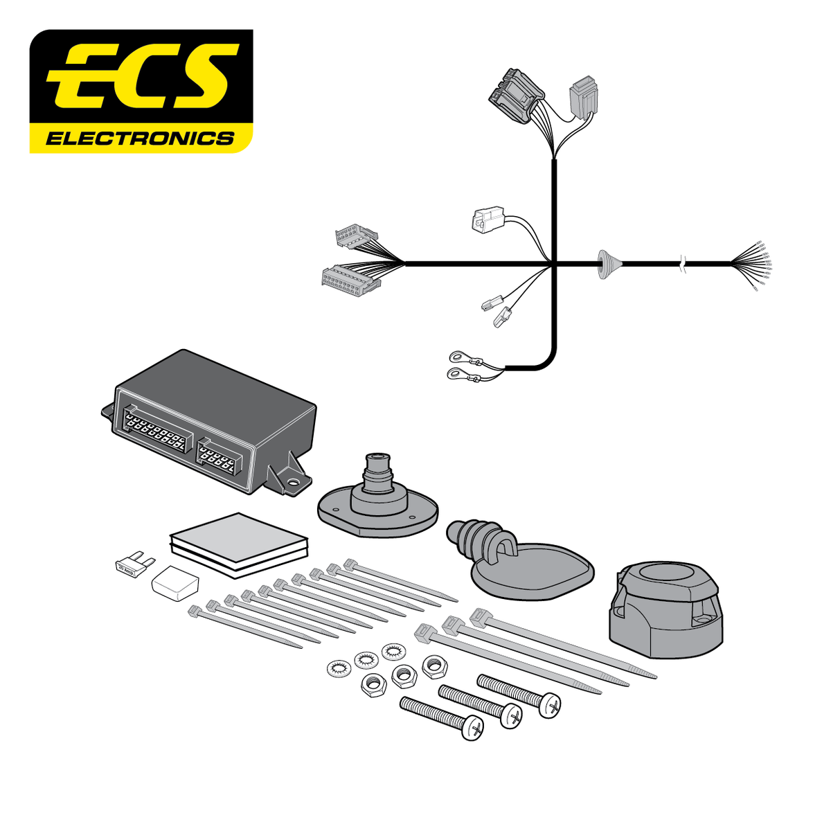 ECS 13-pin Towbar Wiring Kit – Lexus / Subaru / Toyota (multi-fit) 2022+ [TO31613MU]