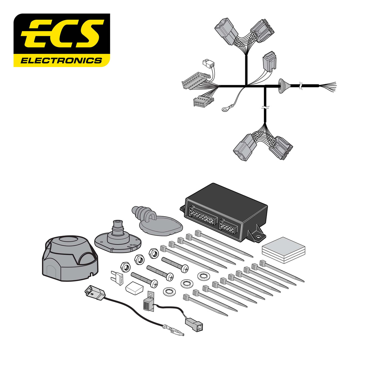 ECS 7-pin Towbar Wiring Kit – Toyota C-HR 2024–2026 [TO37807U]