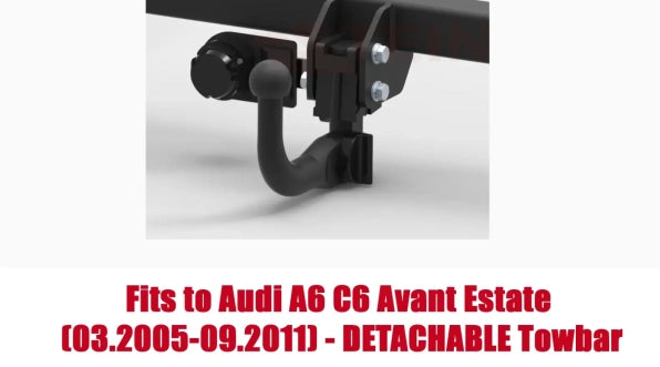 STEINHOF Tow Bar fits AUDI A6 2004-2011 – Detachable swan neck [A-089/1]