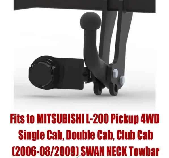 STEINHOF Tow Bar fits MITSUBISHI L-200 2006-2009 – Fixed swan neck [M-338/1]
