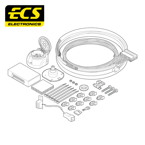 ECS Universal 7-pin Towbar Wiring Kit [UN260BLU]