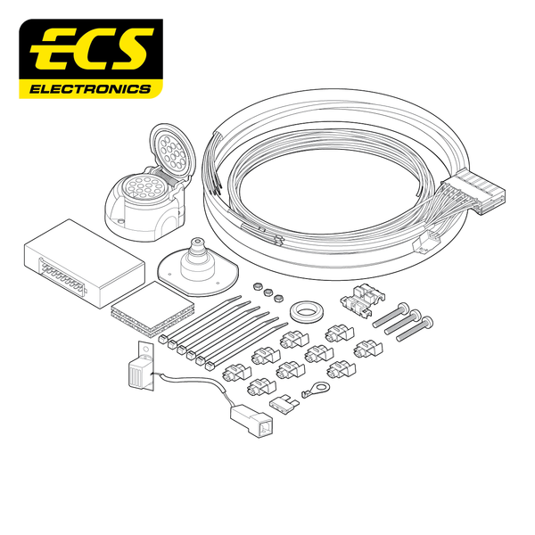 ECS Universal 13-pin Towbar Wiring Kit [UN260DLU]