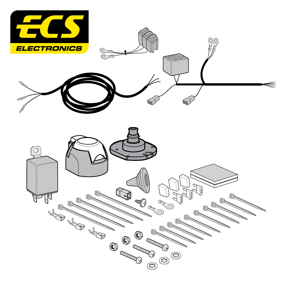 ECS Universal 12S Towbar Wiring Kit [UV001ZZU]