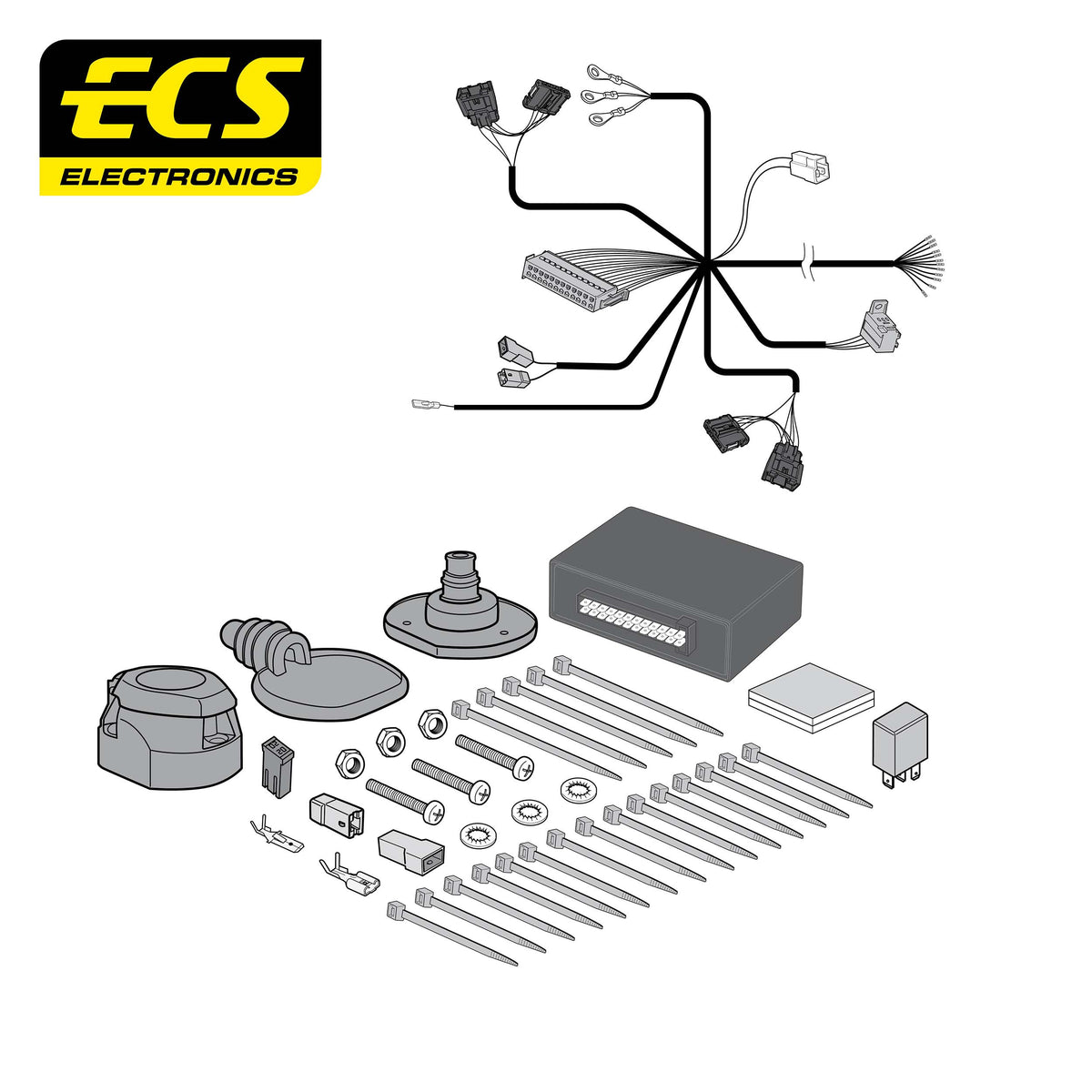 ECS 13-pin Towbar Wiring Kit – Vauxhall Frontera Electric / Frontera Hybrid 2024+ [VA01113U]